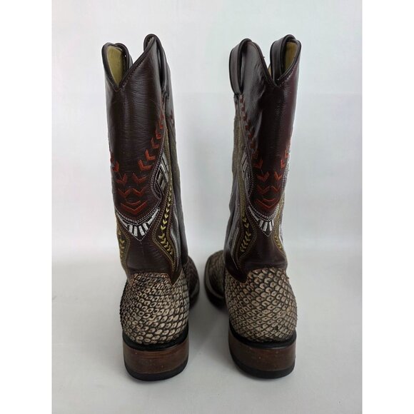 New Mens Python Snake Skin Custom Handmade Cowboy Boots Size 10.5-11 Western - Picture 7 of 13